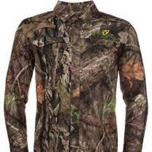 Mens Blocker Camo Angatec Mossy Oak Long Sleeve Camo Hunting Shirt NEW Large